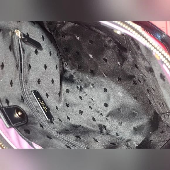 Kate Spade Floral Black Purple Tropical Shoulder Purse Hawaiian Print - Picture 11 of 11